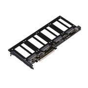 Lerpwige PCIe 5.0 x16 to 4 Port EDSFF Bifurcation Adapter Card High-Speed 128Gbps Data Transfer
