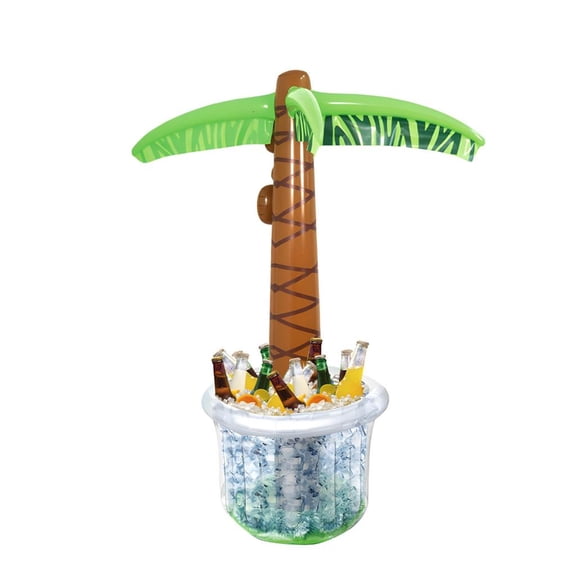 Lerpwige PVC Inflatable Ice Bucket with Coconuts Tree Theme for Camping