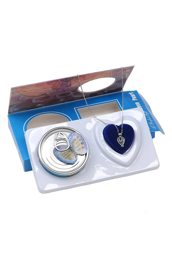 Pack of 1 DIY Craft Necklace Kit Pearls Pendant Clam Shell Can Opener Design