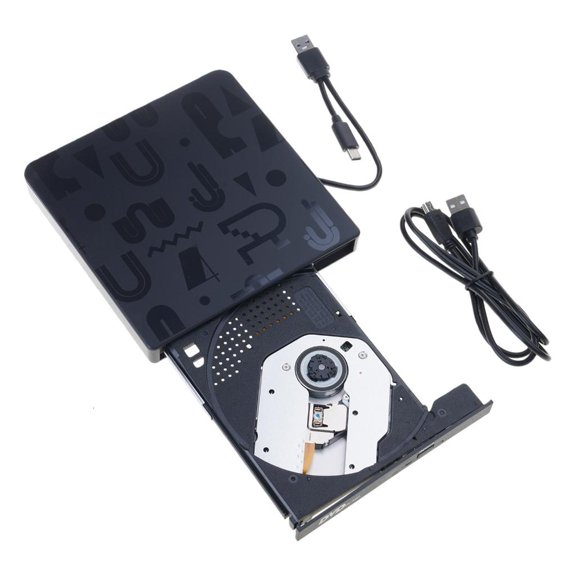 Lerpwige Plugs and Play External DVDs Drive USB Type C Interfaces Hubs for Cds VCD