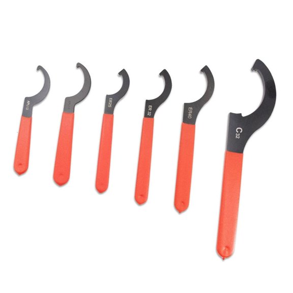 Lerpwige Premium 6 Unit Hook Wrench Spanner Tool For Motorcycle Pipework Plumbing And Mechanical Repair