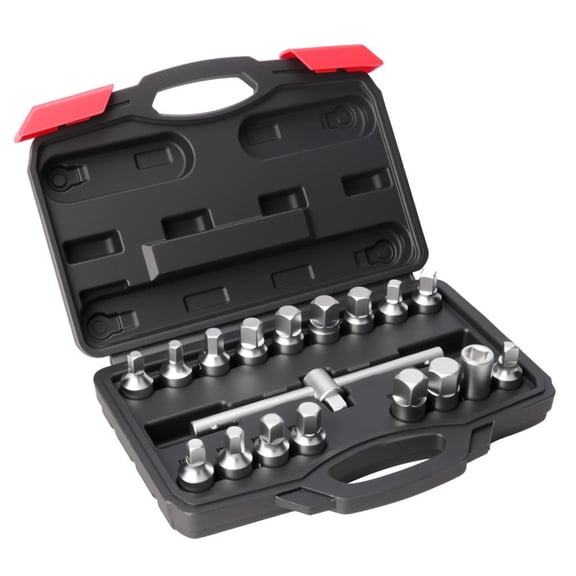 Lerpwige Professional Oil Change Tool Kit Socket Wrench for Vehicle Repair Heavy