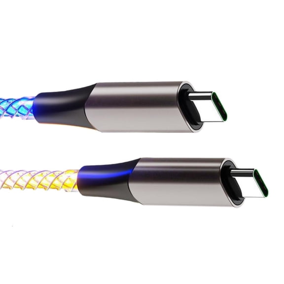 Lerpwige RGBs Light Up USB C Cord 60W Quick Charging Reinforced Nylon 1M Flexible Wires