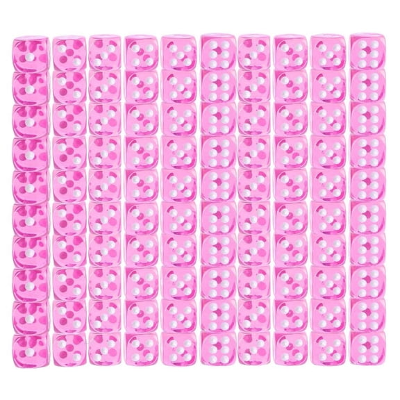 Lerpwige Round Corner 12mm D6 Dices Cubes Number Dots Acrylic 6 Sided Educational Dices