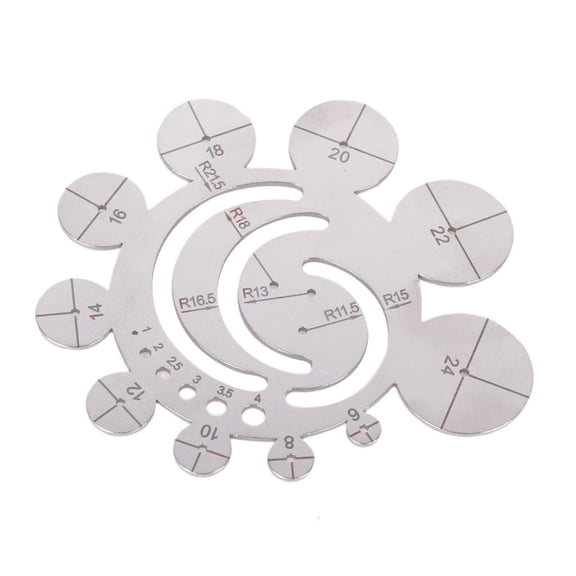 Lerpwige Round Corner Cutting Ruler Corner Cutter for Craft DIY Projects
