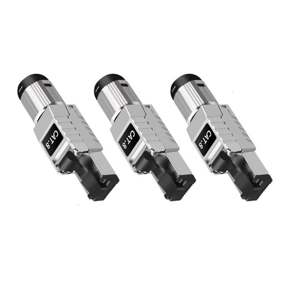 Lerpwige Shielded CAT8 Ethernet Connector With Gold Plated Pin RJ45 Plugs For Servers And Home Networking