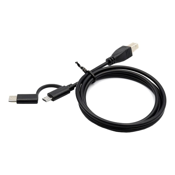 Lerpwige Smartphones to Printer OTG Cable Micro USB & Type C to USB-B Cord Date Wire