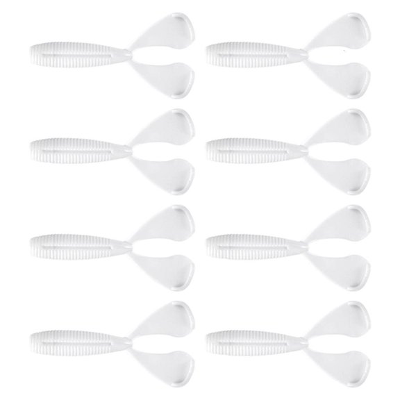 Lerpwige Soft Rubber Fishing Pack, 8pcs Split Tail Lures for Casting Tasks