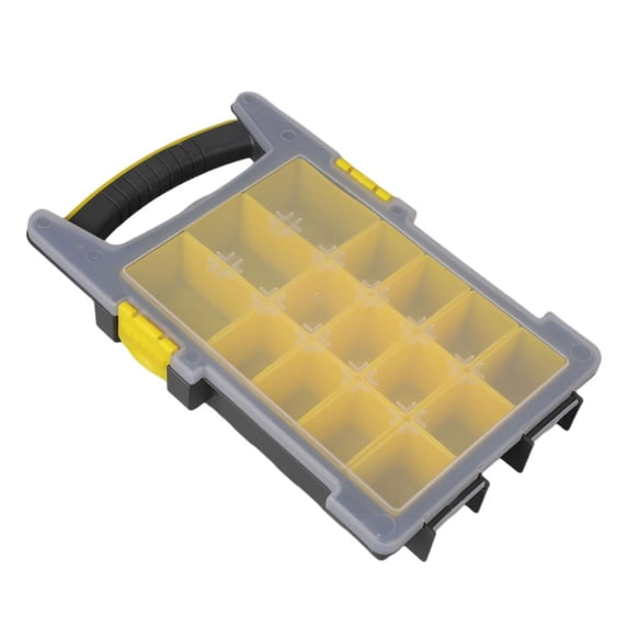 Lerpwige Stackable Tool Case Feature 14 Individual Compartments And Clear Cover Perfect For Mechanics And Technicians