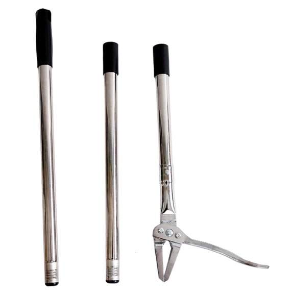 Lerpwige Stainless Steel Weeder Puller Tool Ergonomic Standing Position Gardening Implement With Nonslip Handle