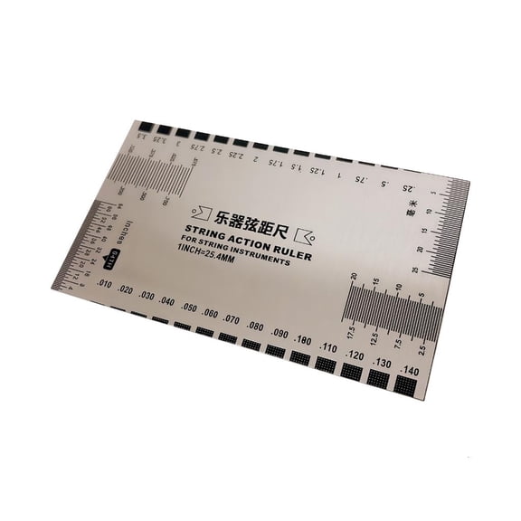 Lerpwige String Action Ruler Gauge Fret Rocker Leveling Guide Guitar String Measuring Tool Height Gauge Guitar Set Up