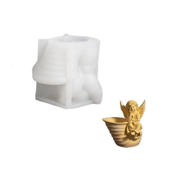 Lerpwige Sturdy Silicone Figurine Angelic Mould Craft Supplies for Home Bakers