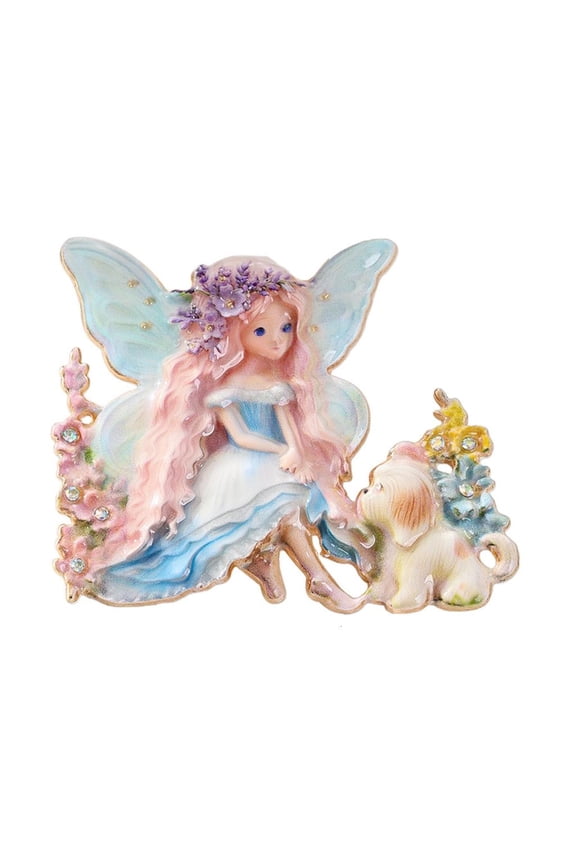 Stylish Cartoon Elf Pin Dog Companion Alloy Brooch Badge for Daily Party