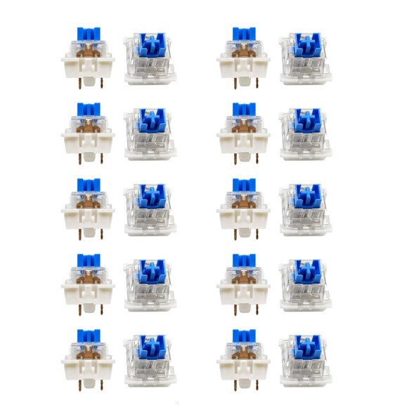 Lerpwige Tactile Mechanical Switches for Compatible Key Builds, 200 Pack