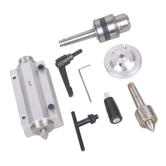 Lerpwige Tall Accuracy B12 Grip Whirler Tailstock Assembly With Live Center For Tiny Lathes