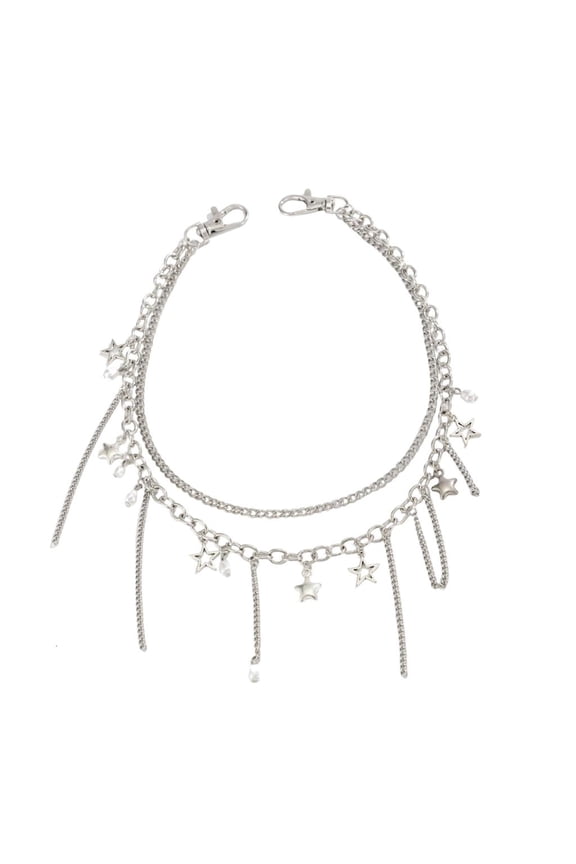 Trendy Rhinestones Glass Bead Jeans Chain for Women Stylish Accessory