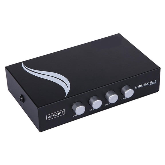 Lerpwige USB 2.0 Switcher Selector Box 4 Ports Hub Sharing Switch Adapter for PC