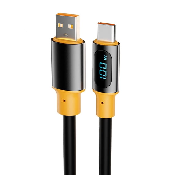 Lerpwige USB to Type C Charging Cable PD100W Data Wire with Real Time Digital Display