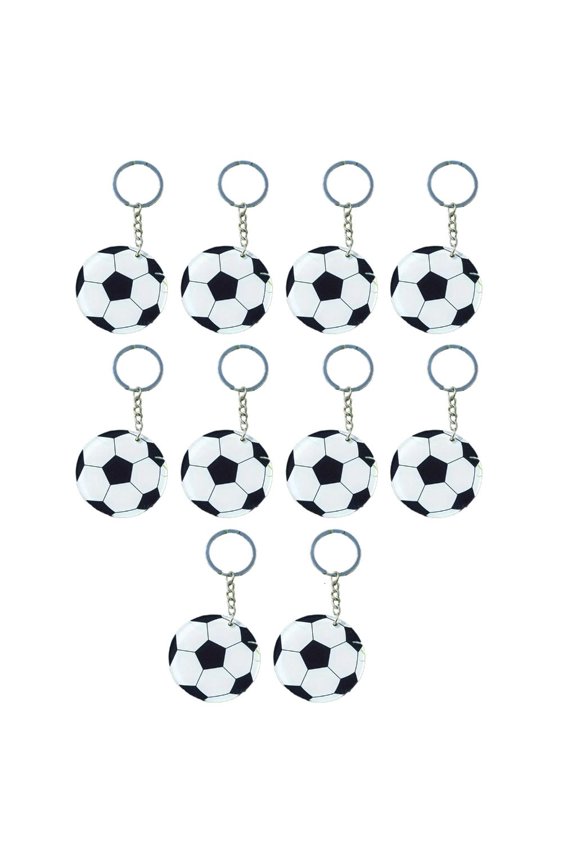 Vibrant Acrylic Sports Keychain Set Football Baseball Basketball Rugby Themes Long Lasting Colors Compact Design