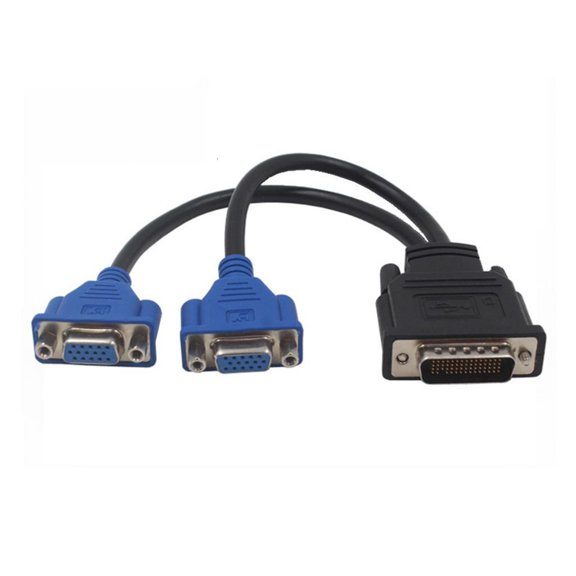 Lerpwige DMS 59Pin Male to 2 VGA Female Dual Monitors Extension Cable Lightweight