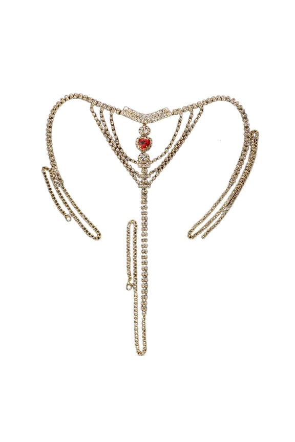 Waist Belt Thong Rhinestones G-string Body Chain for Bikini Dress