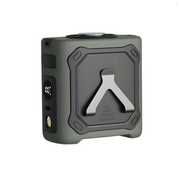 Lerpwige Waist Hanging Fan With Digital Screen And Flashlight For Outdoor Adventures