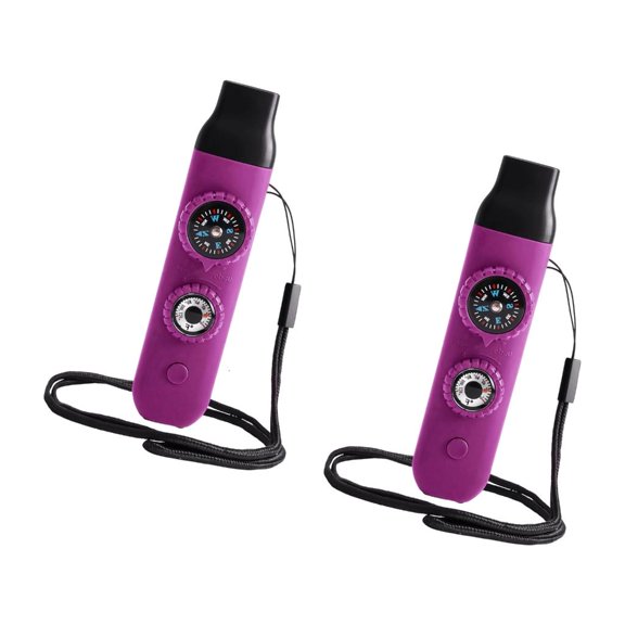 Lerpwige Whistled Compasses LED Light Thermometers for Survival, Multifunctional