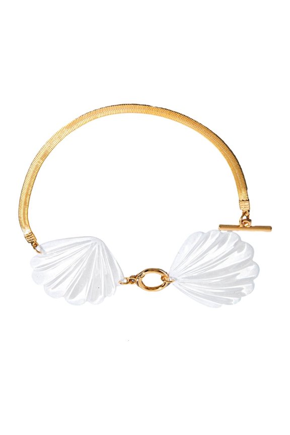 Women Adjustable Shell Shape Anklet Charm Luck Chain Iron Delicate Craftsmanship Foot Jewelry for Daily and Party