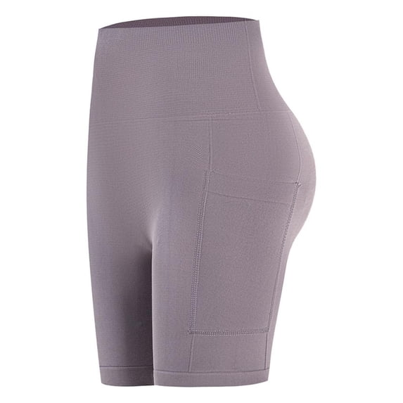 Lerpwige Women Athletic Gym Shorts With Pocket High Waist Belly Control Running Shorts