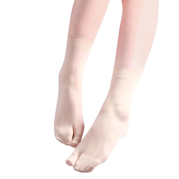 Lerpwige Women's Silk Thin Sheer Ankle Socks Split Toe Flip Flip See Through Crew Socks