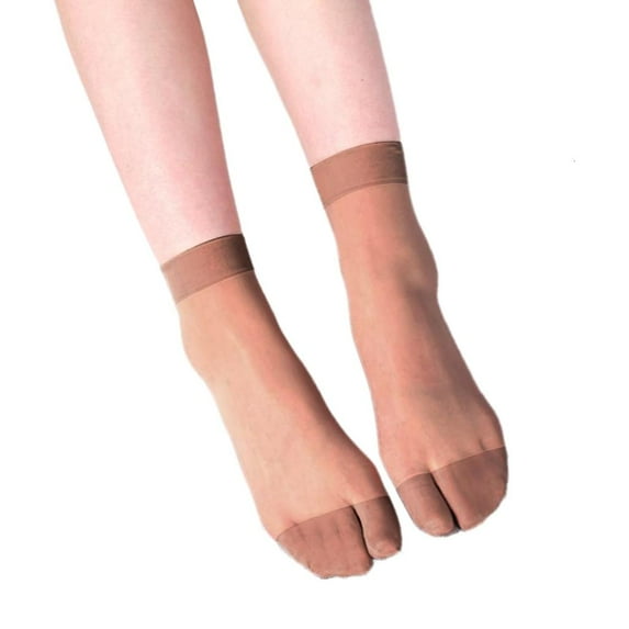 Lerpwige Women's Silk Thin Sheer Ankle Socks Split Toe Flip Flip See Through Crew Socks