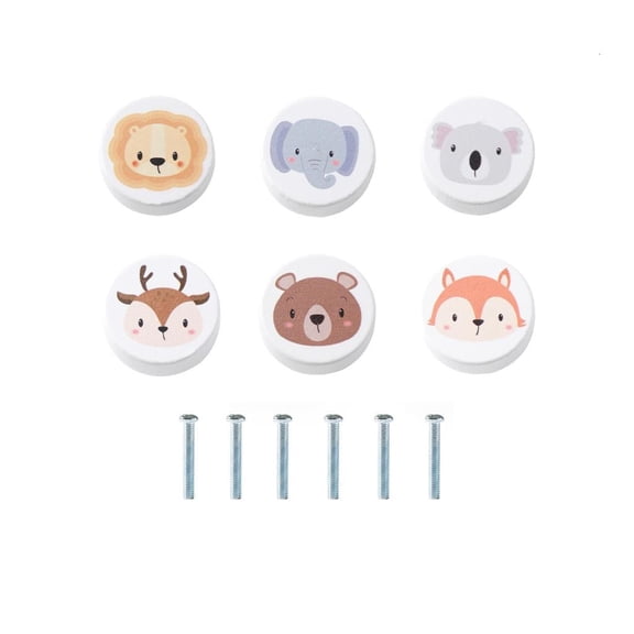 Lerpwige Wood Shape Round Drawer Cabinet Handle Drawer Pull