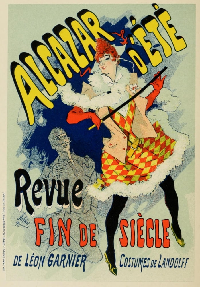 Les Affiches Illustres (1886-1895) 1896 Alcazar dot Canvas Art - Jules Chret (18 x 24)