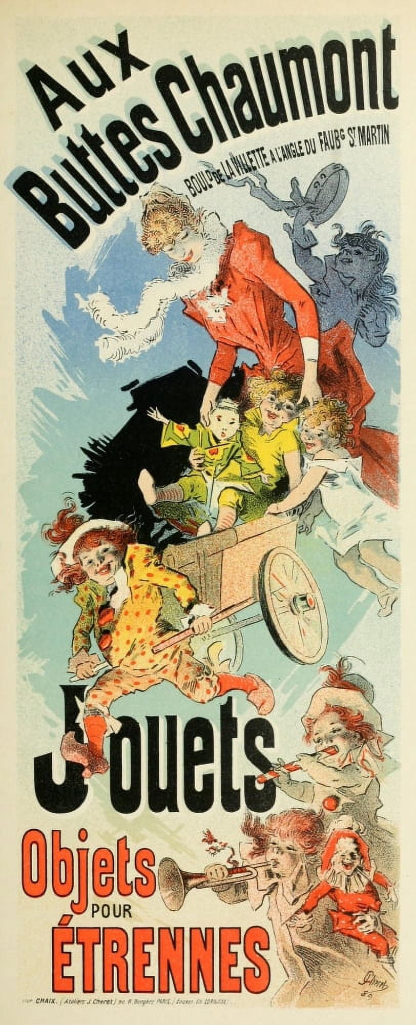 Les Affiches Illustres (1886-1895) 1896 Aux Buttes Chaumont Canvas Art - Jules Chret (18 x 24)