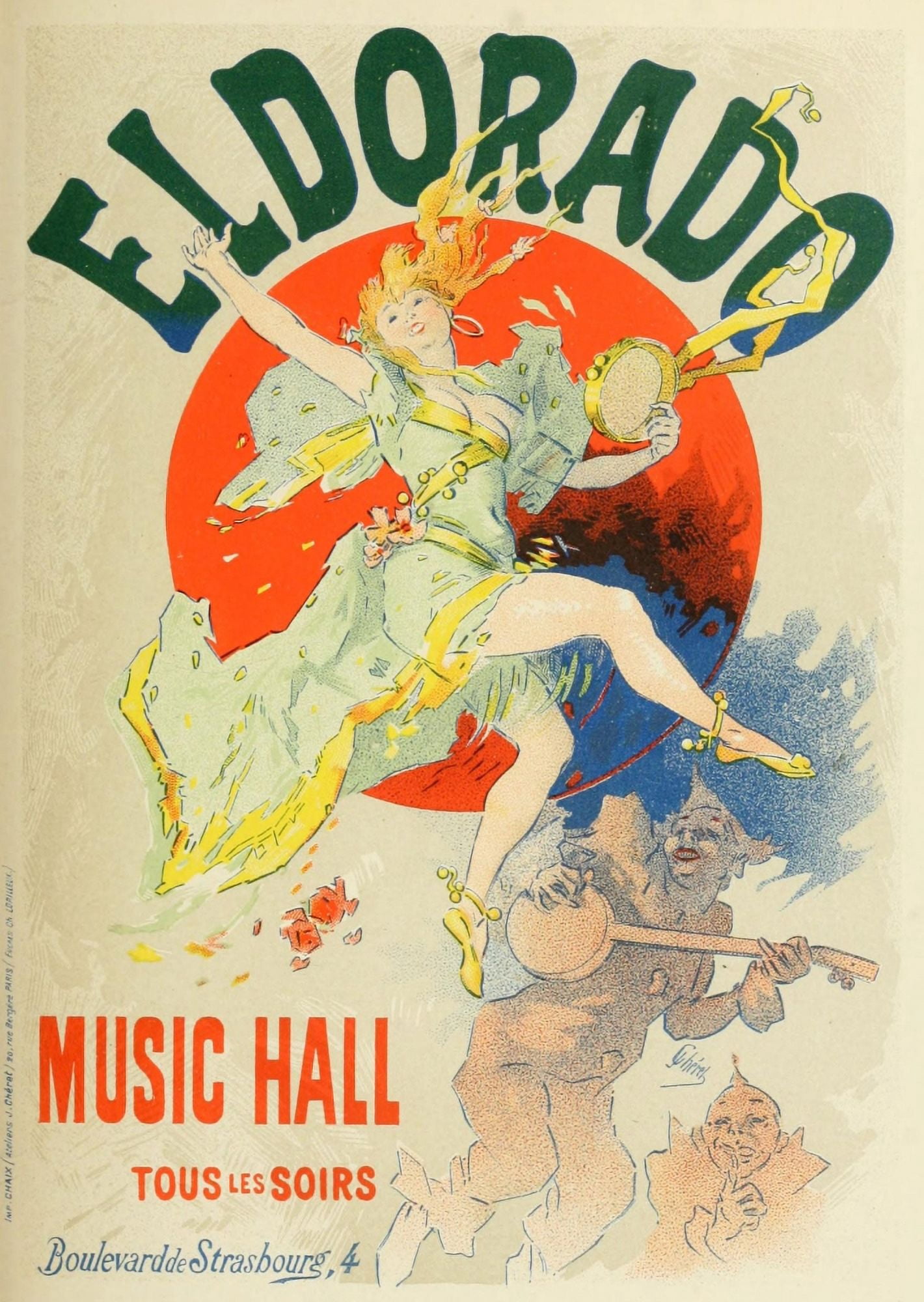 Les Affiches Illustres (1886-1895) 1896 Eldorado Canvas Art - Jules Chret (24 x 36)