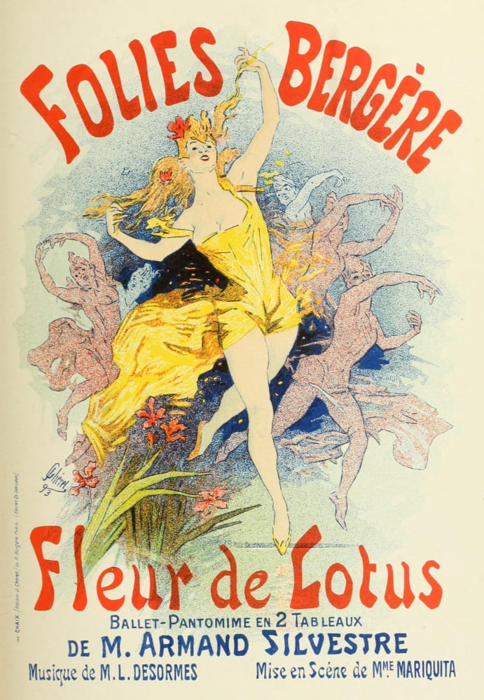 Les Affiches Illustres (1886-1895) 1896 Folies BergÔø?re Canvas Art - Jules Chret (18 x 24)