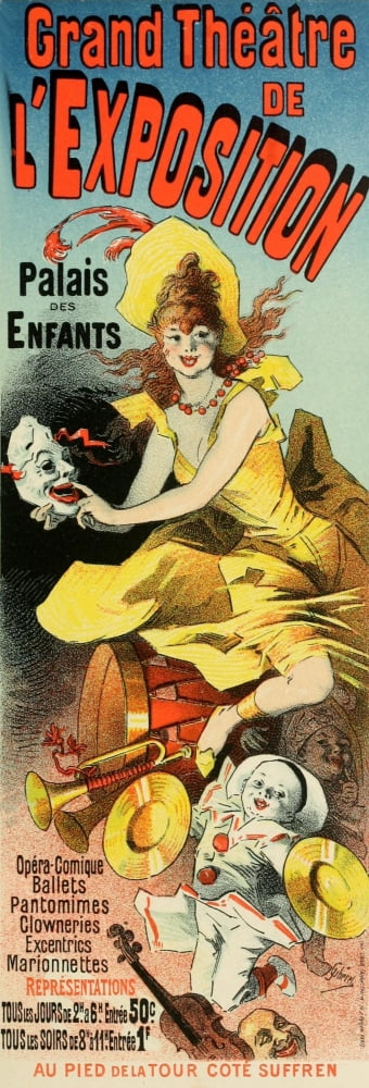 Les Affiches Illustres (1886-1895) 1896 Grand Theatre Canvas Art - Jules Chret (18 x 24)