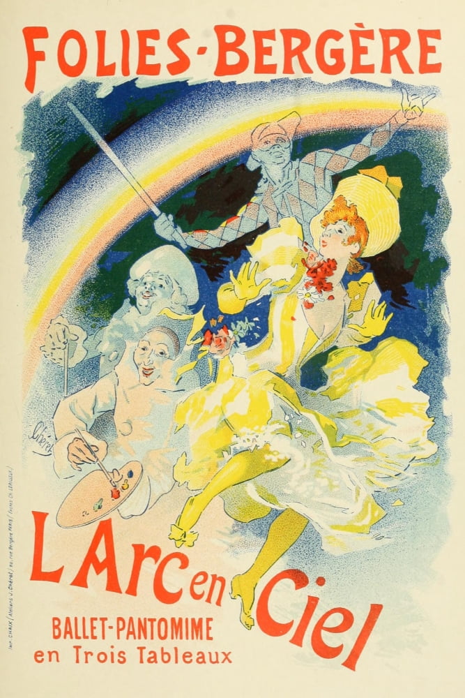 Les Affiches Illustres (1886-1895) 1896 LArc en Ciel Canvas Art - Jules Chret (24 x 36)