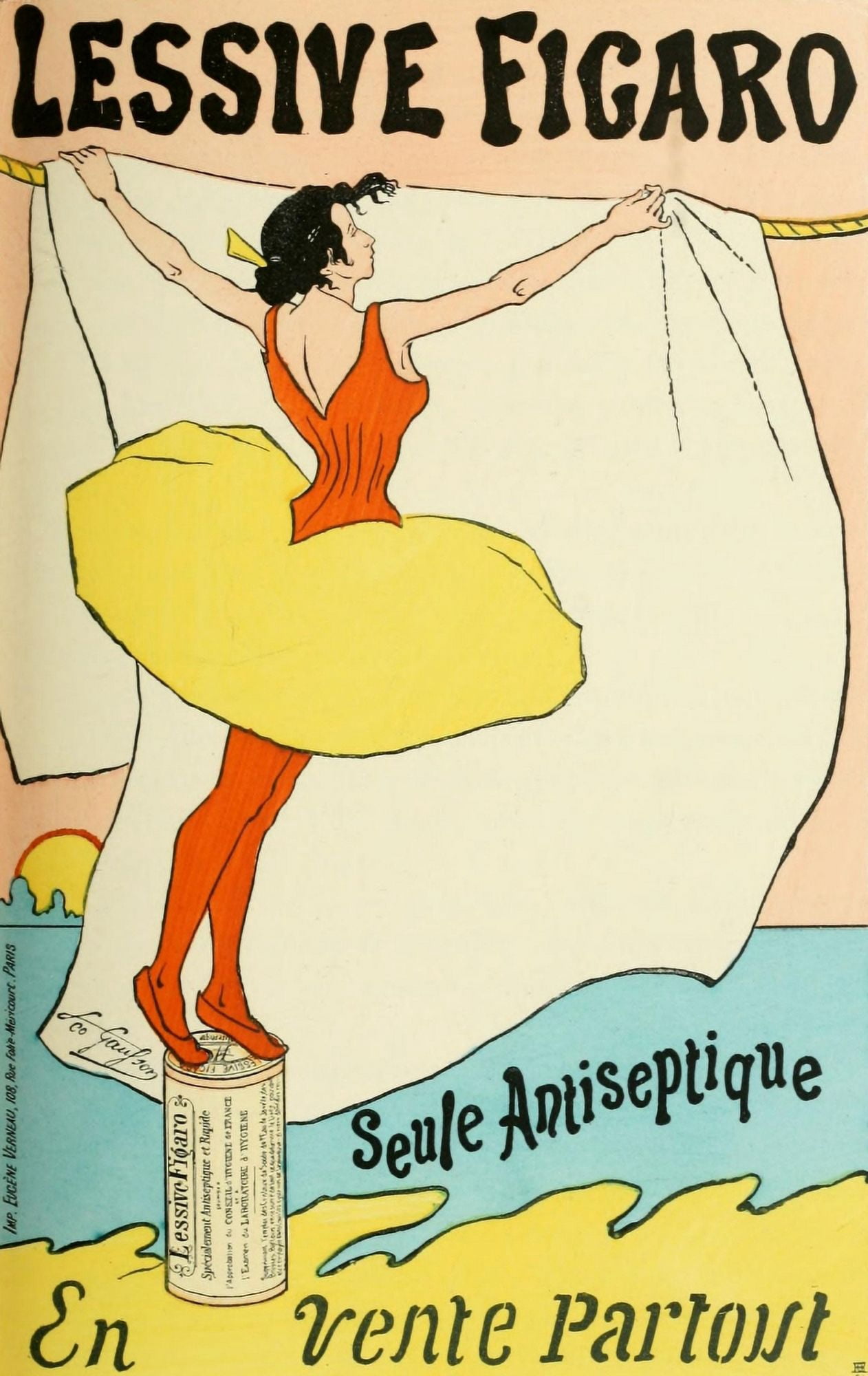 Les Affiches Illustres (1886-1895) 1896 Lessive Figaro Canvas Art - Leo Gaufson (18 x 24)