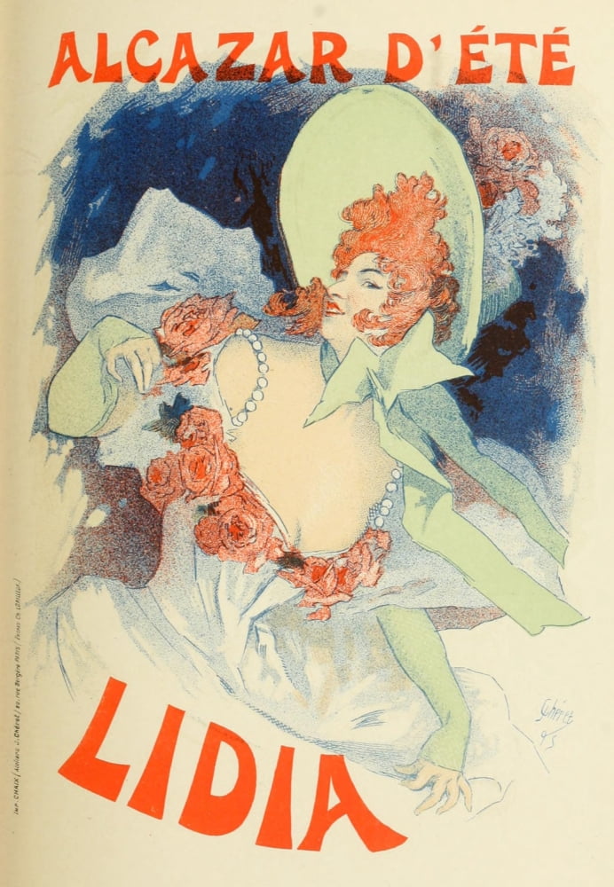 Les Affiches Illustres (1886-1895) 1896 Lidia Canvas Art - Jules Chret (24 x 36)