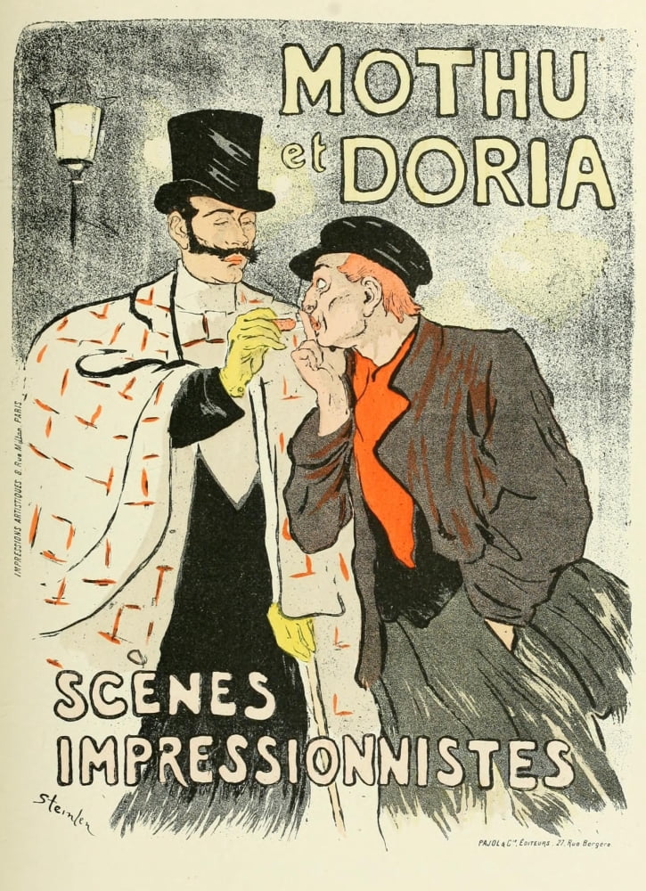 Les Affiches Illustres (1886-1895) 1896 Mothu et Doria Canvas Art - Thophile Steinlen (18 x 24)