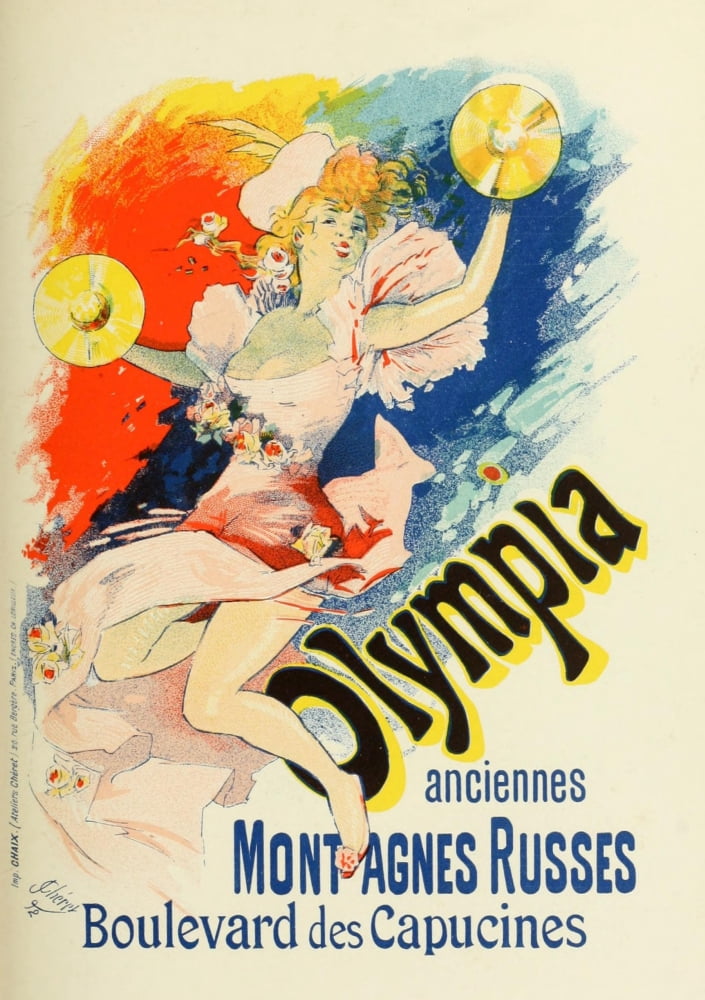 Les Affiches Illustres (1886-1895) 1896 Olympia Canvas Art - Jules Chret (24 x 36)