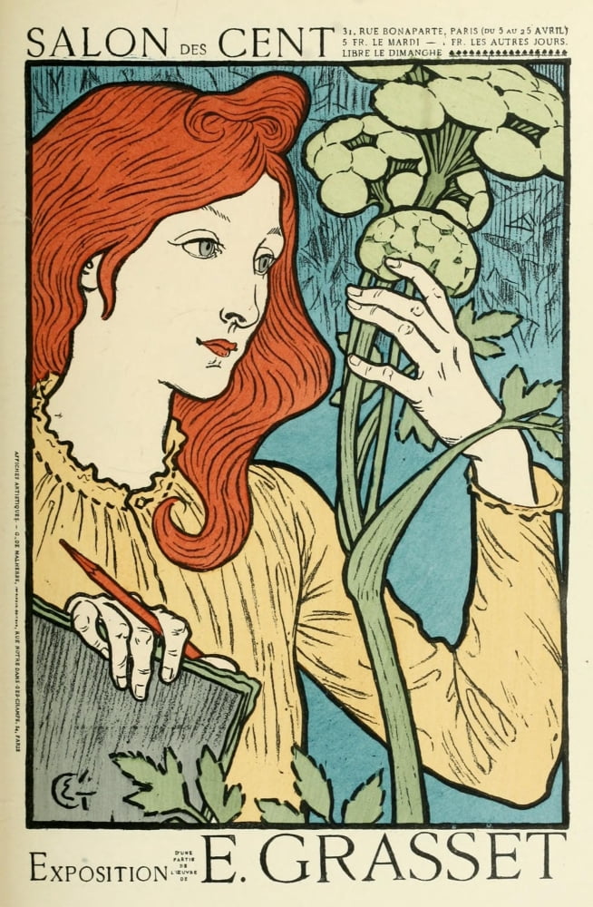Les Affiches Illustres (1886-1895) 1896 Salon des Cent Canvas Art - Eugne Grasset (24 x 36)