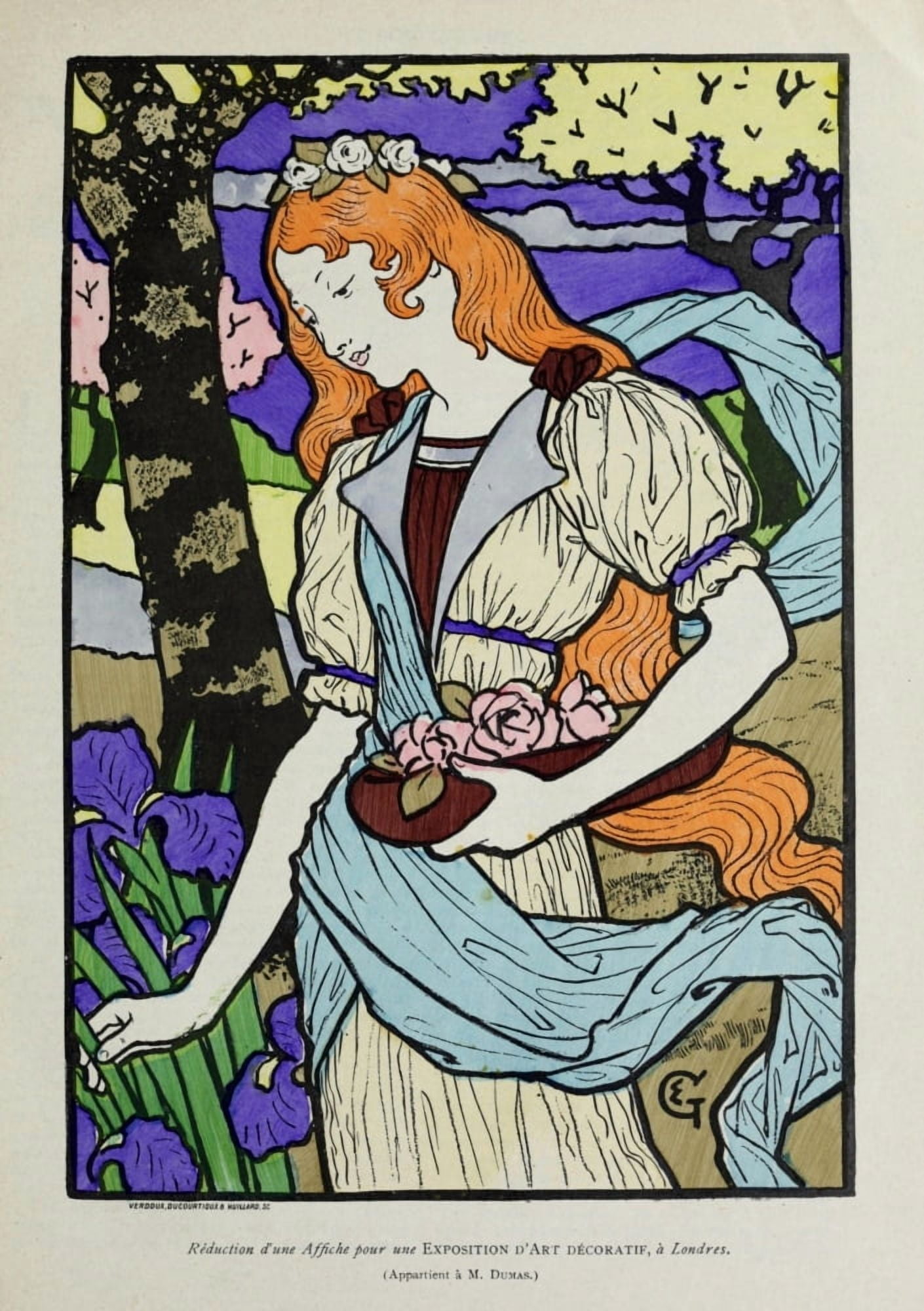 Les Affiches Illustres (1886-1895) 1896 Woman Canvas Art - EugÔø?ne Grasset (24 x 36)