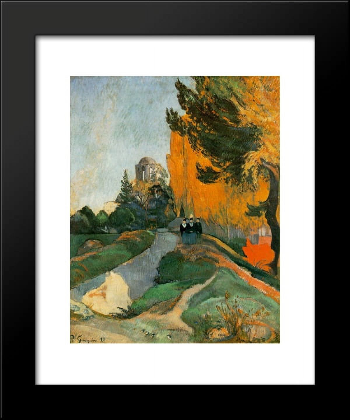 Les Alyscamps 20x24 Framed Art Print by Paul Gauguin