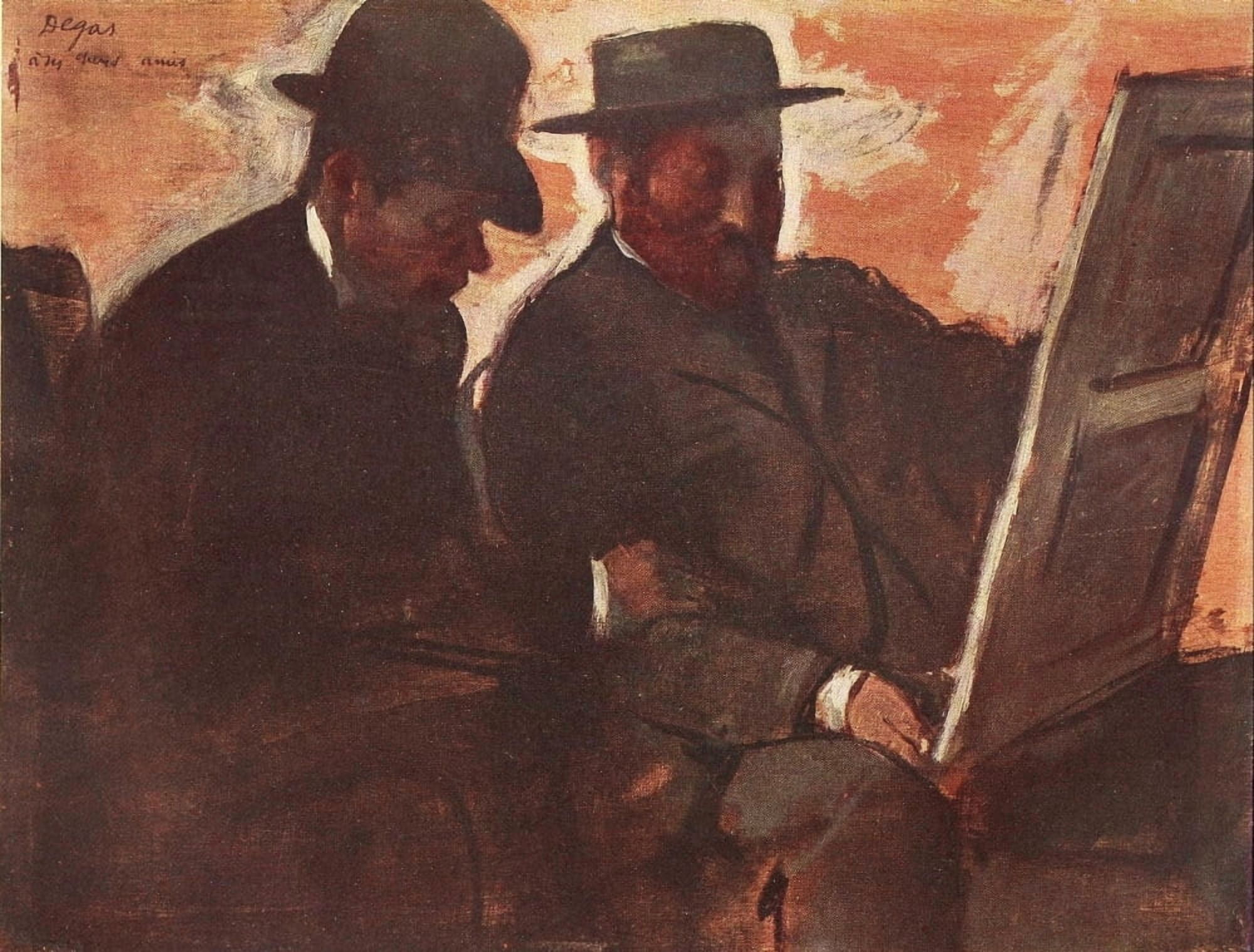 Les Amateurs Canvas Art - Edgar Degas (18 x 24)