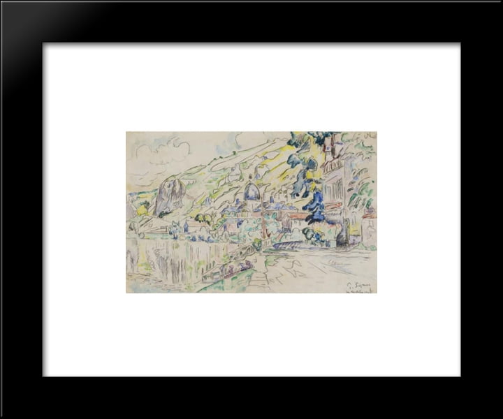 Les Andelys 20x24 Framed Art Print by Paul Signac
