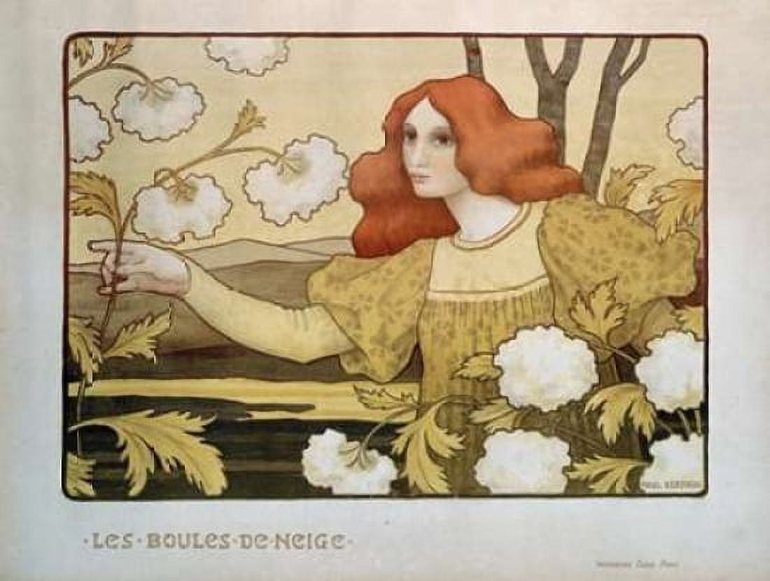 Les Boules De Neige Canvas Art - Paul Berthon (18 x 24)