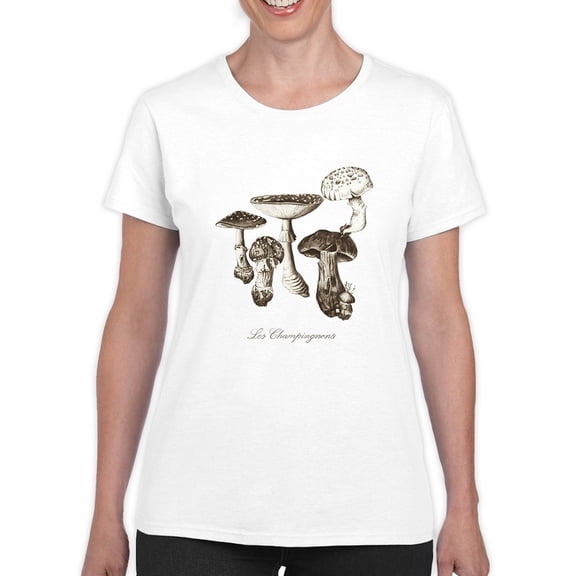 Les Champignons I T-Shirt Women -Naomi McCavitt Designs, Female x-Large