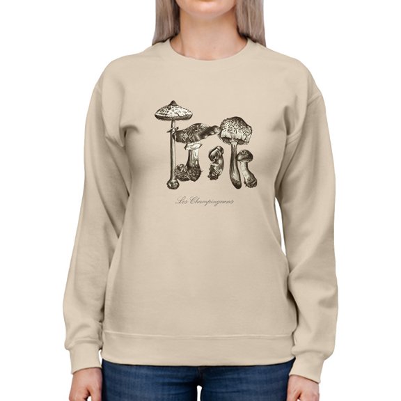 Les Champignons Sweatshirt Women -Naomi McCavitt Designs, Female Medium